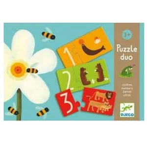 Comparateur de prix : Djeco   DJ08151  Puzzle   Duo de nombres   Multicolore