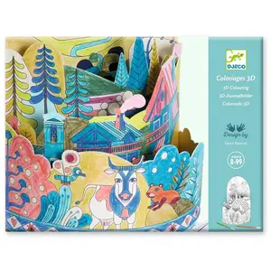 Comparateur de prix : Djeco Kit de coloriage 3D : Au sommet du monde
