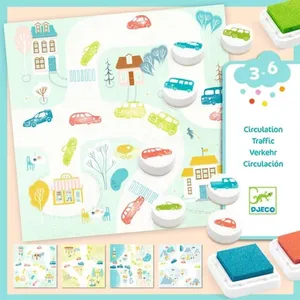 Comparateur de prix : Coffret Tampons Djeco Circulation