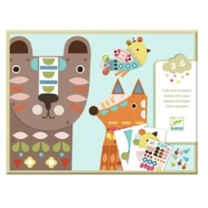 Djeco - Créer avec du papier Animaux géants Multicolore taille unique