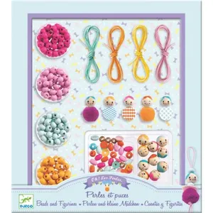 Comparateur de prix : Perles et puces - Coffret de perles en bois - Djeco