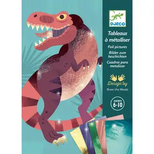 Comparateur de prix : Djeco - Tableaux metal Jurassic Dinosaures