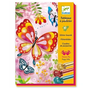 Comparateur de prix : Coffret Tableaux à pailleter Papillons Djeco