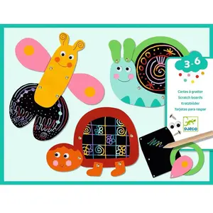 Comparateur de prix : DJECO Cartes à gratter pour les petits Gratte les animaux rigolos