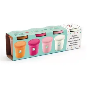 Comparateur de prix : Djeco - Pâte à modeler Sweet - Set de 4 Multicolore taille unique