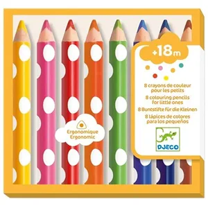 Comparateur de prix : Dessin et coloriage enfant Djeco 8 Crayons de couleur pour les petits