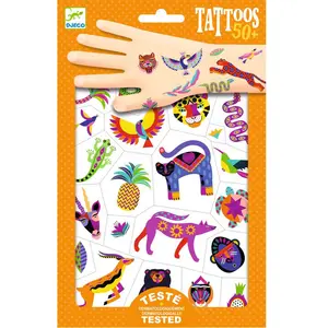 Djeco - 50 Tatouages theme Wild beauty pas cher