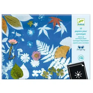 Comparateur de prix : Djeco Recharge pour coffret Cyanotype : Papier pour Cyanotype