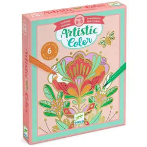 Djeco - Artistic color dessin theme Flore pas cher