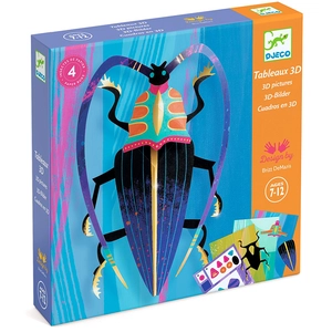 Comparateur de prix : Djeco Papier Créatif - Paper Bugs - 4 planches illustrées en carton, 23 pièces