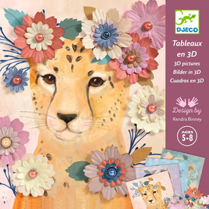 Djeco - Papier créatif Couronnes de fleurs Multicolore taille unique