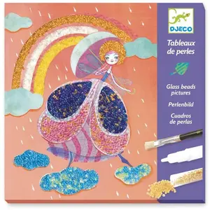 Djeco - Tableaux de perles fantaisie formes et couleurs (DJ09409) pas cher