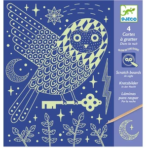 Djeco Cartes à gratter - Dans la nuit pas cher
