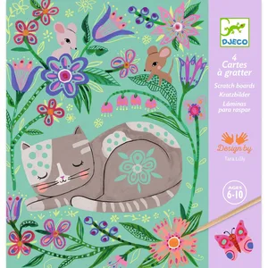 Comparateur de prix : Jeu créatif Djeco 4 Cartes à gratter Rencontres