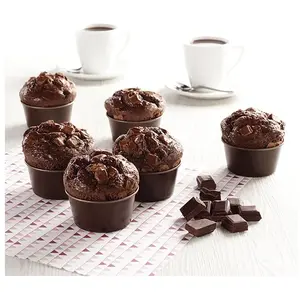 6 moules à muffins individuels Ø7 x H3,5 cm Gobel pas cher