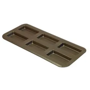 Comparateur de prix : Plaque 6 financiers acier revêtu L38 x l18 x H1.3 cm Gobel