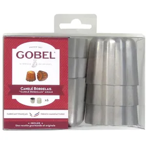 Comparateur de prix : Boite de 6 cannelés Bordelais en aluminium - Gobel - Argent - Aluminium