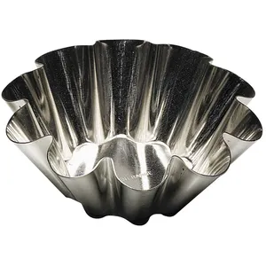 Gobel Moule pour brioche à fond plat avec 10 côtés - - Argent - Métal pas cher