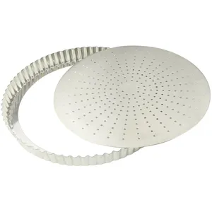 Comparateur de prix : Gobel Tourtière cannelée perforée 30 cm - - Argent - Métal