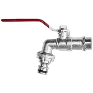 Robinet nickelé 1/4 de tour fileté 1/2 ", GZ 3/4" + nez de robinet rap...Vendu paramazon
