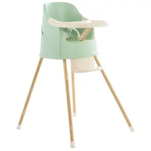 Comparateur de prix : Thermobaby® Chaise haute enfant évolutive Youpla 2en1 bois vert céladon