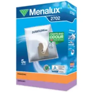 Menalux Pack de 5 Sacs aspirateur avec 1 filtre Menalux 2702 Blanc