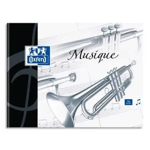 Oxford Cahier de Musique et Chant 17x22 24 Pages avec portées + 24 Pages Lignées