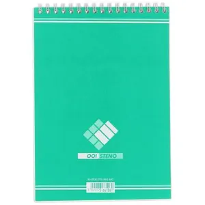 Oxford Conquerant Bloc Notes Sténo A5 Uni 180 Pages Reliure Intégrale Couverture Carte Verte
