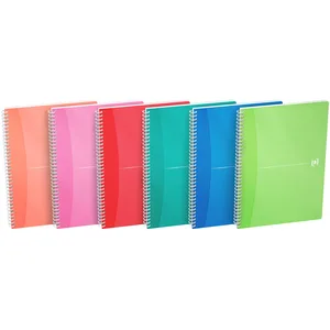 Elba Cahier spirale Oxford My Colour A4 21 X 29,7 cm - blanc ligné - 180 pages - Lot de 5 pas cher