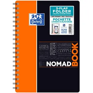 Oxford NomadBook Cahier à Spirales Format B5 (17 x 25cm) 160 pages Pet...