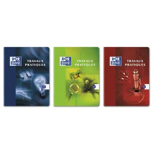 OXFORD Cahier travaux pratiques ESSENTIAL piqûre 48 pages Seyès+48 pages unies 17x22 pas cher