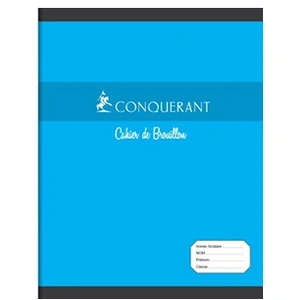 Cahier de brouillon de 96 pages Seyès Conquerant 17 x 22 cm Modèle aléatoire