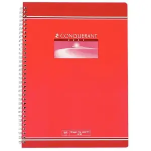 Conquérant Oxford Office Conquerant Sept 100104456 Cahier reliure spirale Petits carreaux 21 x 29,7 cm 180 pages 70 g Lot de 5 pas cher