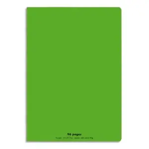 Conquerant Cahier piqûre Clairefontaine 21x29,7cm, 96 pages grands carreaux, Vert pas cher