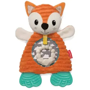 Peluche multimatière Renard MULTICOLORE Infantino pas cher