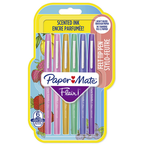 Comparateur de prix : Set de 6 Stylos feutres Papermate Flair Couleurs assorties