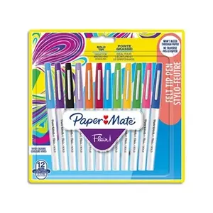 Comparateur de prix : Blister de 12 feutres Papermate Flair Bold