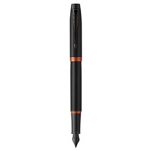 Stylo-plume Vibrant Rings - Plume fine - Noir et orange Parker