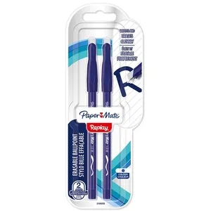 Papermate PAPER MATE Stylo à bille Replay stick M Bleu Lot de 2 pas cher