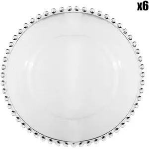 Côté Table - 6 Assiettes Dessert Perloa transparentes -  D.20.5 cm T.UVendu parbazarchic