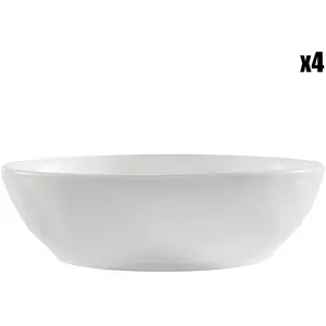 Côté Table - 4 Assiettes creuses Indrid blanches - D.19 cm T.UVendu parbazarchic