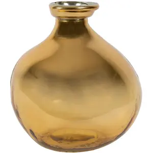 Côté Table - Vase Gali doré/ambre -  D.16x18 cm OSVendu parbazarchic