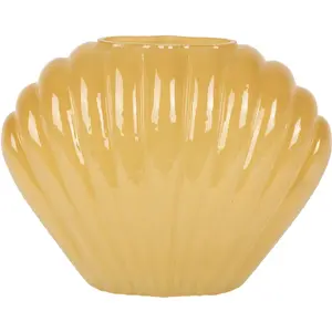 Côté Table - Vase Leucie Ocre - 28x12xh22 cm OS