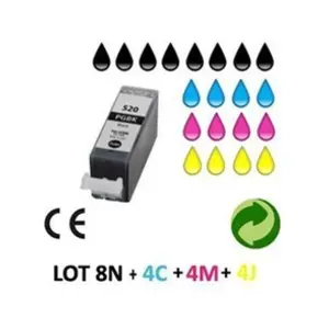 Comparateur de prix : Noveliane Lot 20 cartouches jet d'encre compatibles CANON IP3600/IP460...