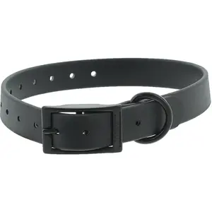 CANIHUNT Collier Chien CTECH Boucle Double - 6 Coloris - 2 largeurs, 3.8mm d'épaisseur, matière en polychlorure de Vinyle, Marque Française (1.9 x 0.4 x 45cm, Noir) pas cher