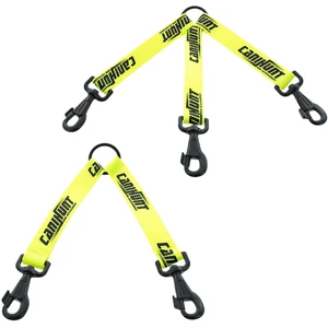 Canihunt Accouple Hunter Sangle Plate 2.5 x 0.2 x 25 cm Jaune (2 Chiens)