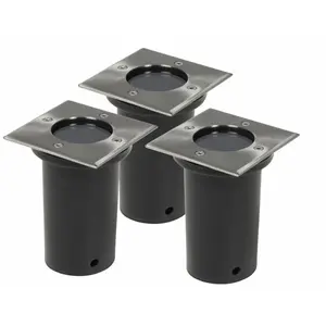 Comparateur de prix : HELLOSHOP26 Set de 3 spot extérieur encastrable carré luminaire décoration 2402037