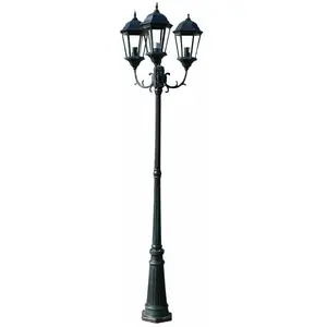 Comparateur de prix : Lampadaire extérieur triple 230 cm vert et noir luminaire décoration