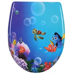 Helloshop26 Abattant WC duroplast fast fix poisson rouge 19_0000727 pas cher