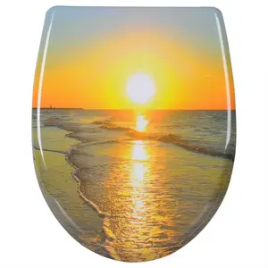 Helloshop26 Abattant WC couvercle avec abaissement automatique thermodurcissable sunrise 19_0000729 pas cher
